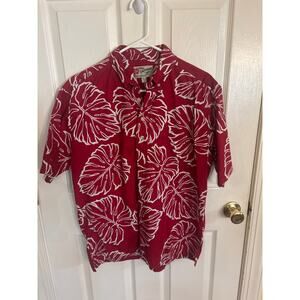 Hilo Hattie The Hawaiian Original Red Camp Shirt Size Medium